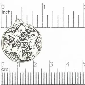 26mm x 28mm Epona Trad Pendant - Double-Sided - Made of Pewter - Symbolizing Fertility, Abundance, and Protection of Horses - PEW101