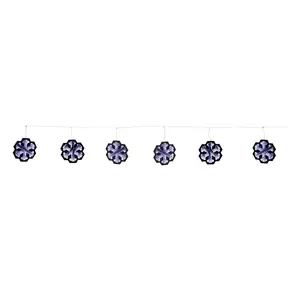 Melrose 94496DS 68 in. Acrylic UL Plug Ekkolight Snowflake Garland, White