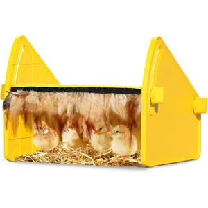 Heating Brooder Plate for Chicks Ducklings, Adjustable Brooder House for Keeping Poultry Warm(Yellow)