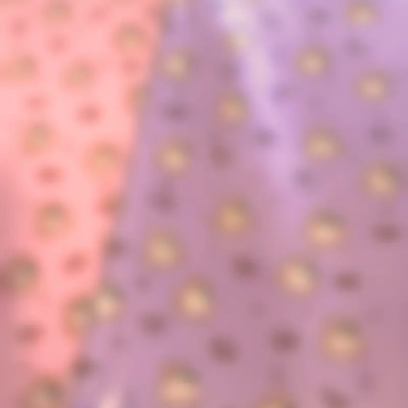 Papel Coreano de Color Rosa and Morado with Stamped Design - Fabric with Pink and Purple Tones and Gold Dots Pattern