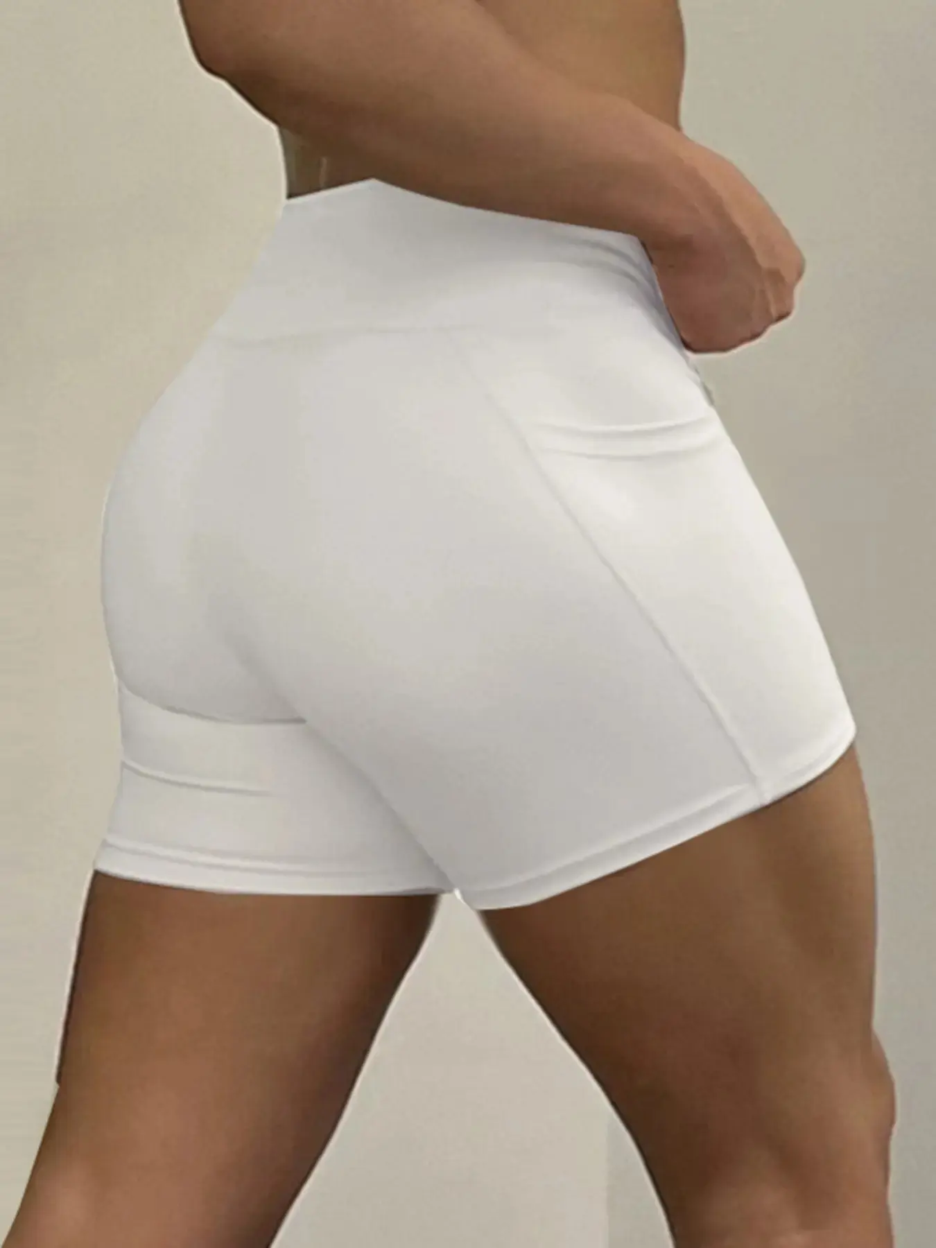 INCERUN  Men's Fashion Simple Tight-Fitting Shorts, Pure Color Quick-Dry Fitness Gym Shorts, Running Workout Shorts, Tight Fitted Shorts, Ideal for Daily Wear