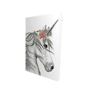 360 Stand Pink Magical Unicorn Animal Design Wall Art Print - 24x36 in, Artistic Artwork, Super Cute Room Decor, Whimsical Home Supply Decoration, Super Cute Decoration, 24" X 36", Animals