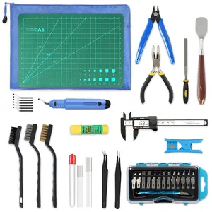 45 count 3D Printer Tools Kit, 3D Printing Accessory Includes Deburring Tool, Digital Caliper, Art  Set, Tube , Storage Bag Suitable for 3D Print Removing, Cleaning, Finishing