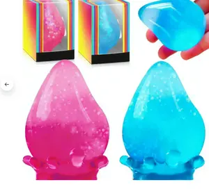 Raindrop Sensory Toy with Dreamy Smooth Squeeze, Sparkle Filling, 3 Assorted Colors (One