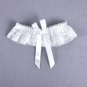 White Bridal Garter lace - Lady Comfort Lingerie - Wide for Weddings - Stockings, Womenswear Elegant Floral Accessory Comfortable Fit Overall Style Chic