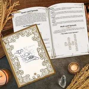 Tarot Journal Notebook, 48-Page Tarot Diary Book, Ritual Record Logbook, Beginner Guide Handbook, Handwritten Notebooks for Tarot Enthusiasts, Workbook