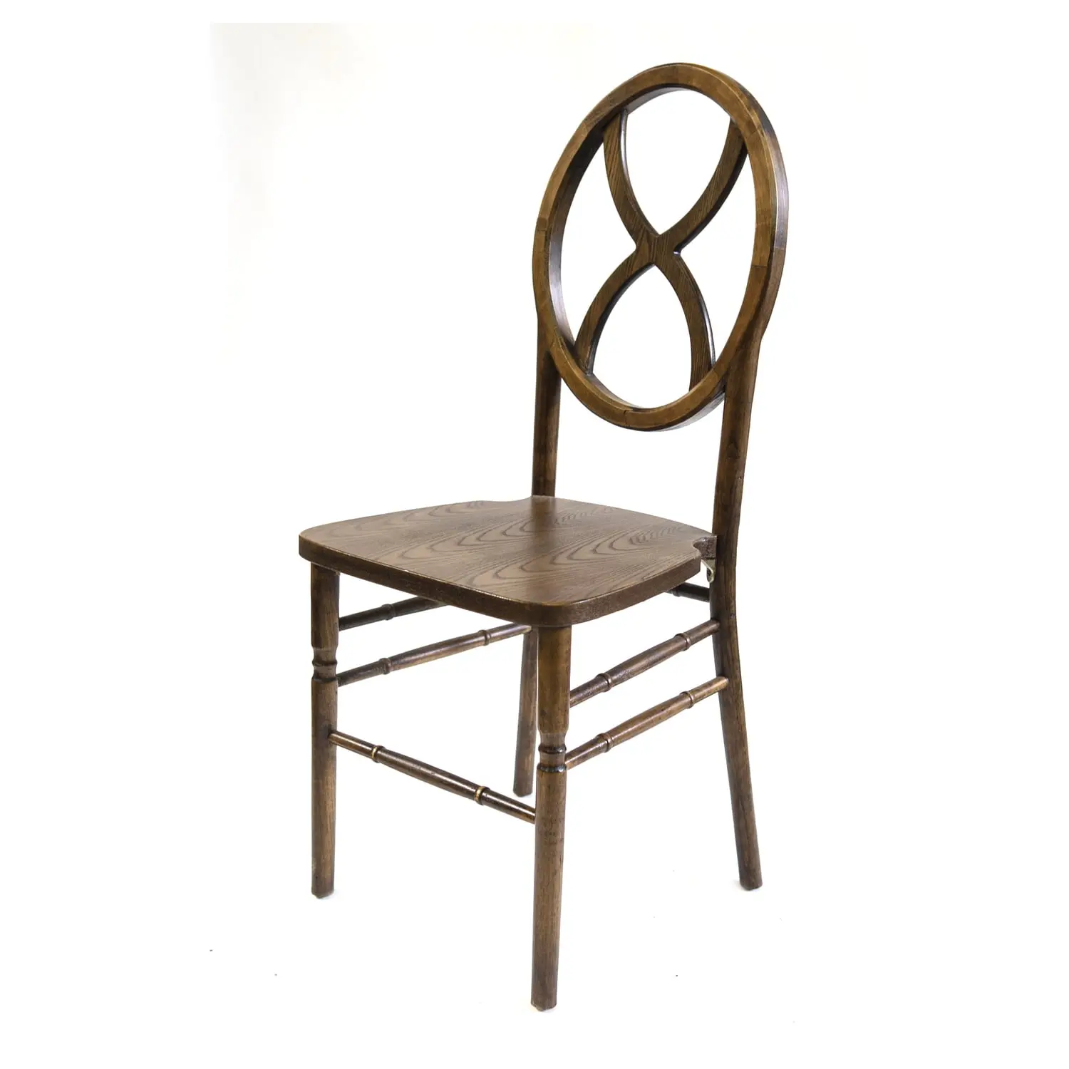 Veronique Series Armless Backless Sandglass Dining Chairs (Set of 2) - Hand-built Modern Rustic Dark Walnut Solid Wood, Stackable, for Weddings/Office, Efficient Transportation, 38.75x16x16in Hand-built Dining Room Furniture