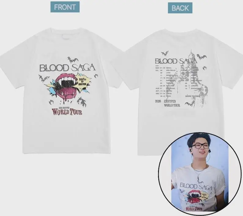 World Tour 2026 T-Shirt, Blood Saga Merch Reprint T-Shirt