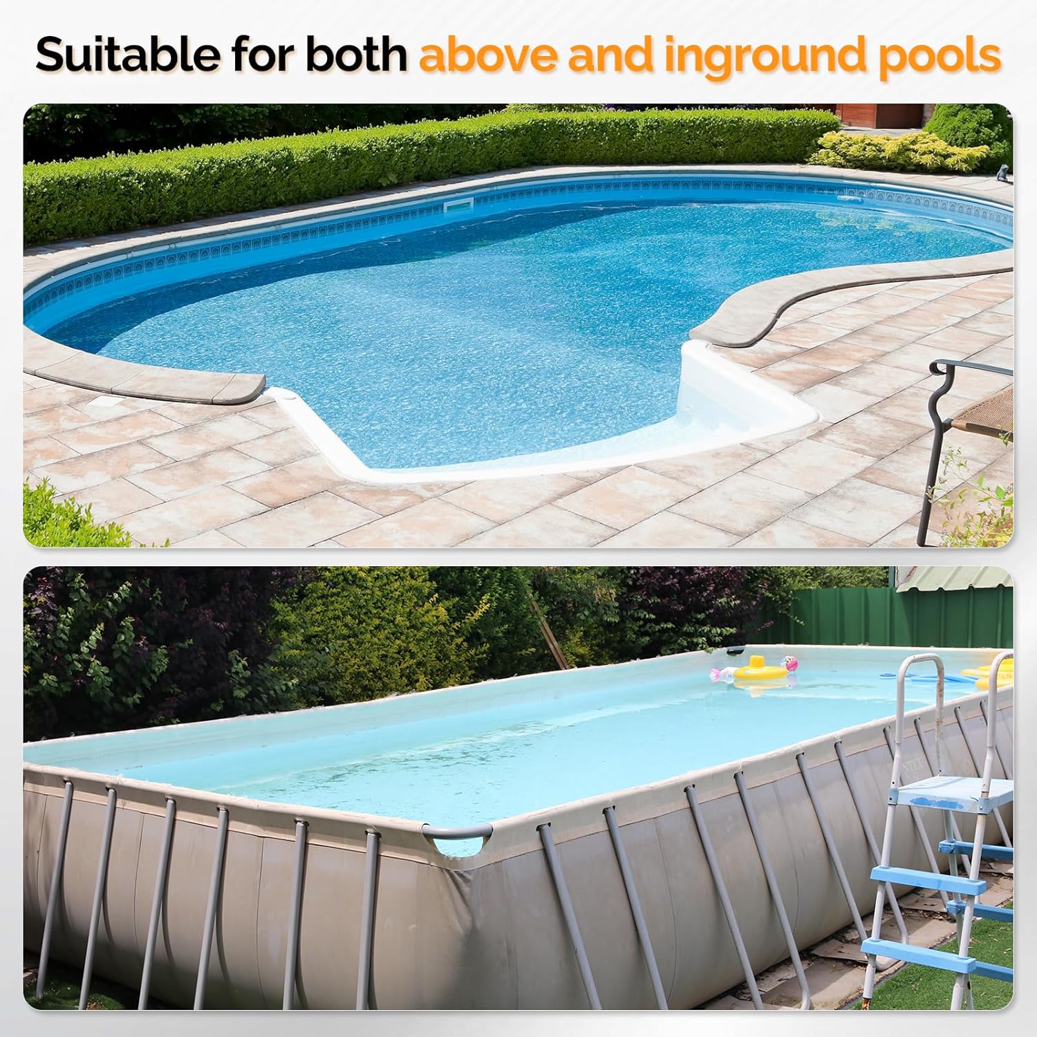 【Summervibes】Ubesgoo Pool Vacuum, Automatic Pool Cleaner, Swimming Pool, Effortless Crawler-Type Vacuum Cleaner with 33-Foot Hose.