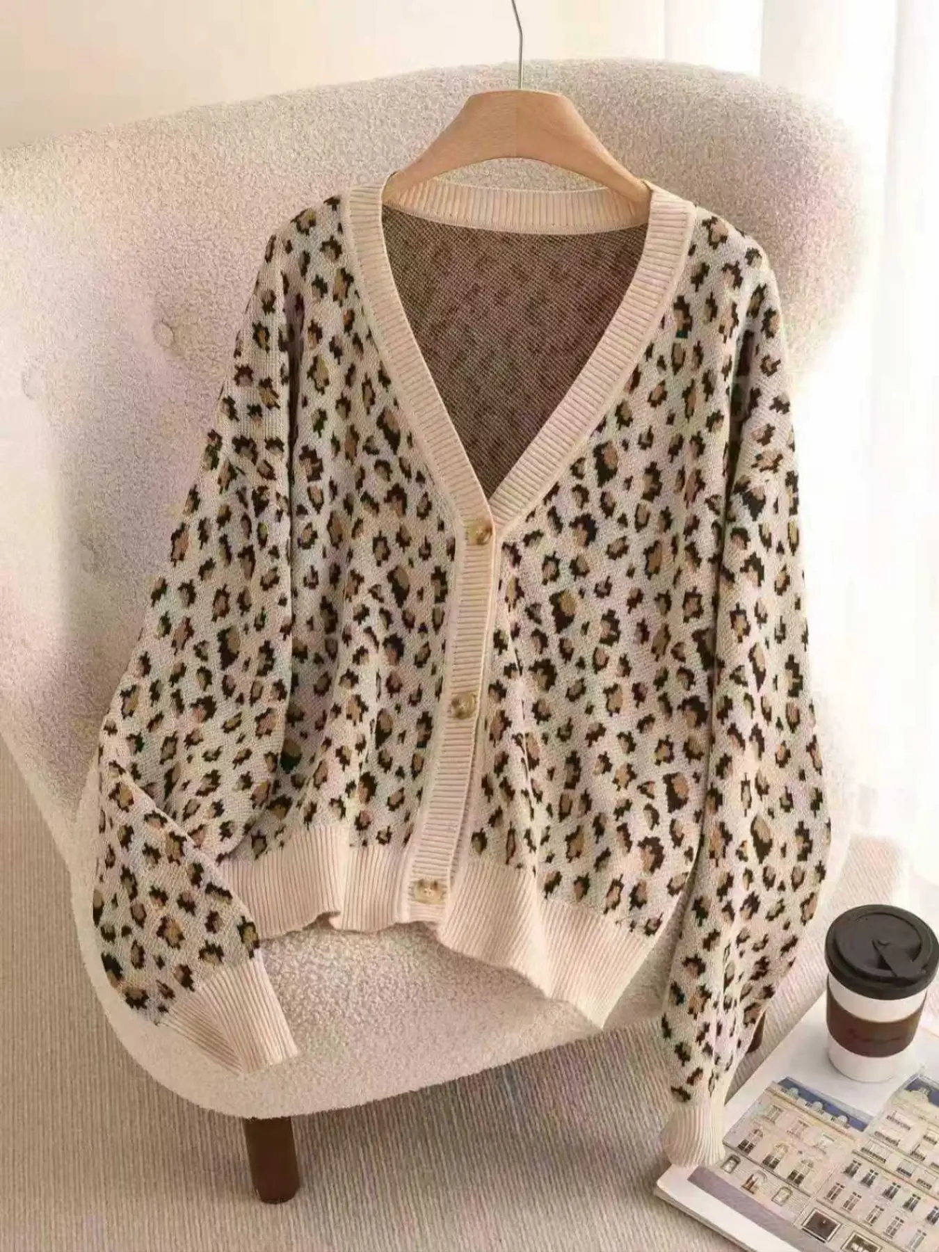 Plus Size Casual Loose-Fit Sweater Cardigan, Button Fly Closure, Comfortable Knitted Pullover for Women, Fall & Winter Fashion