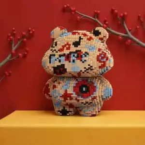 Note Panda 3D Puzzle Building Blocks Decoration, Bookshelf Home Office Cabinet Decor, Party Living Room TV Stand Display, Ideal Gift