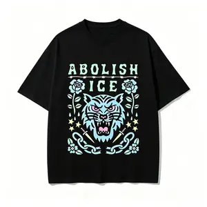 Unisex Abolish ICE Vintage Washed T-Shirt  – Satirical Political Graphic Vintage Tee