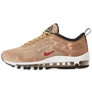 Nike Air Max 97 Retro Gold Crystal Low-Top Women's Running Shoes with Air Cushion and Breathable Fabric  skepta  tailwind