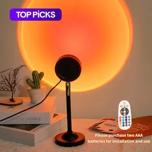 RGB Color-Changing LED Projector Night Light with Remote Control, Ambient Room Light for Bedroom, Living Room and Home Decor