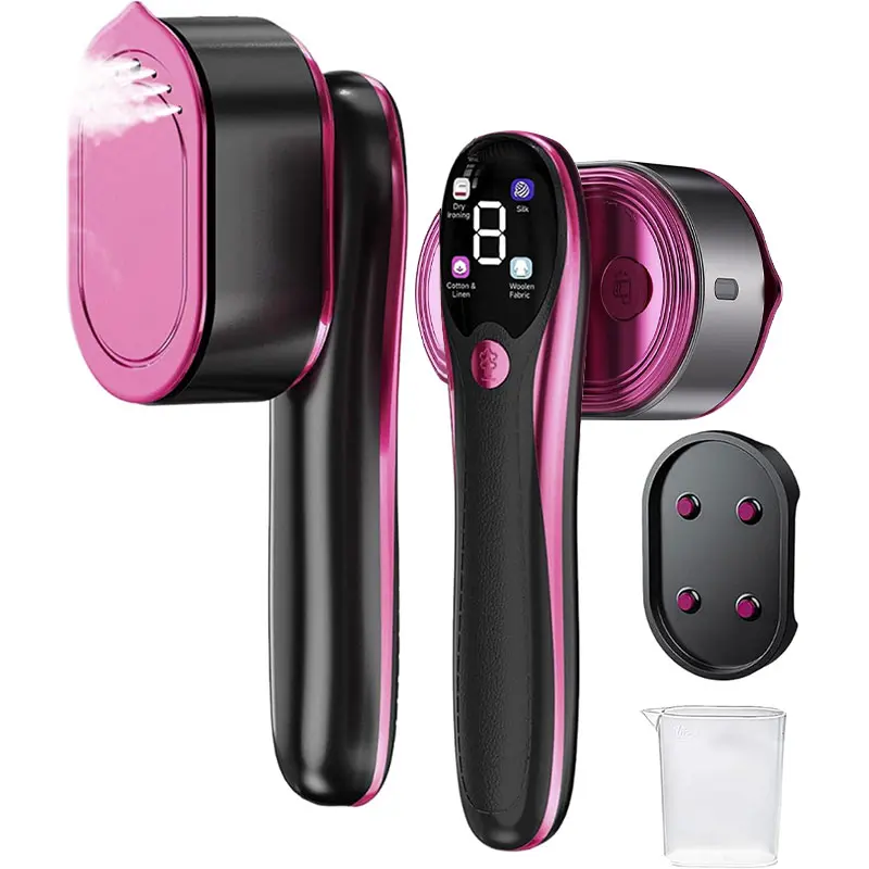 2-in-1 Garment Steamer & Iron Handheld Cordless Design with 4 Steam Modes Ceramic Fast-Heating Plate Ideal for Travel Home