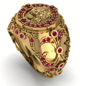 Men's fashion ring, Punk style lion decoration ring, suitable for Valentine's Day, Holiday, Work, Dating, Party, Wedding, Engagement, Proposal, Husband, Boyfriend, Birthday Gift for Father, Anniversary, New Year Gift, All Seasons