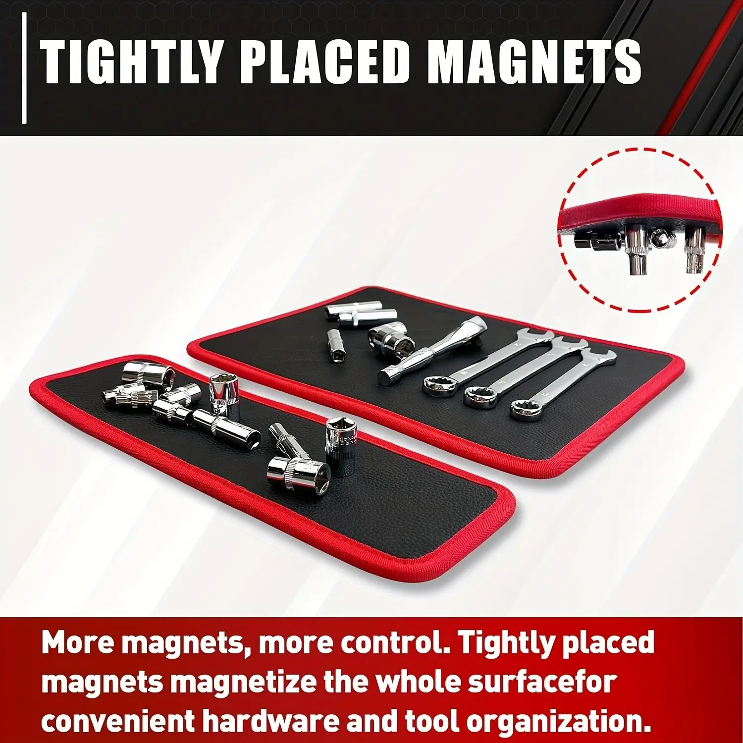 Magnetic Parts Tray Set, 3 Sizes Organizer Tool Holder, Tool Organizer, Suitable for Screws, Bolts and Other Small Metal Parts, Durable and Flexible, Scratch-Resistant, Ideal for Home Improvement & Car Maintenance, Tools Organizer