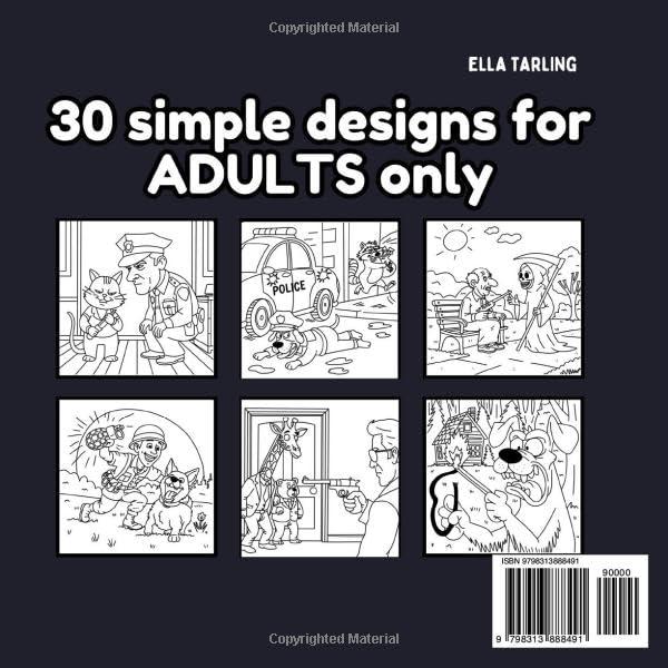 Hygge Crime Scenes 2 – Cozy & Bold Coloring Book: More Fun & Easy Mystery Designs for Adults – Not for Kids! Paperback