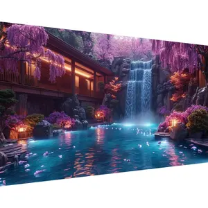 5D Large Waterfall  Painting Kits for Adults,DIY Full Drill  Rhinestone Crafts,Art Mountain Painting with  Home Wall Decor 27.5 X 15.7inch
