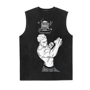Jujutsu Kaisen Anime 90s Graphic Sleeveless Tank Tops Men Vest Streetwear Outfits Men Vacation Outfits Sleeveless Shirt