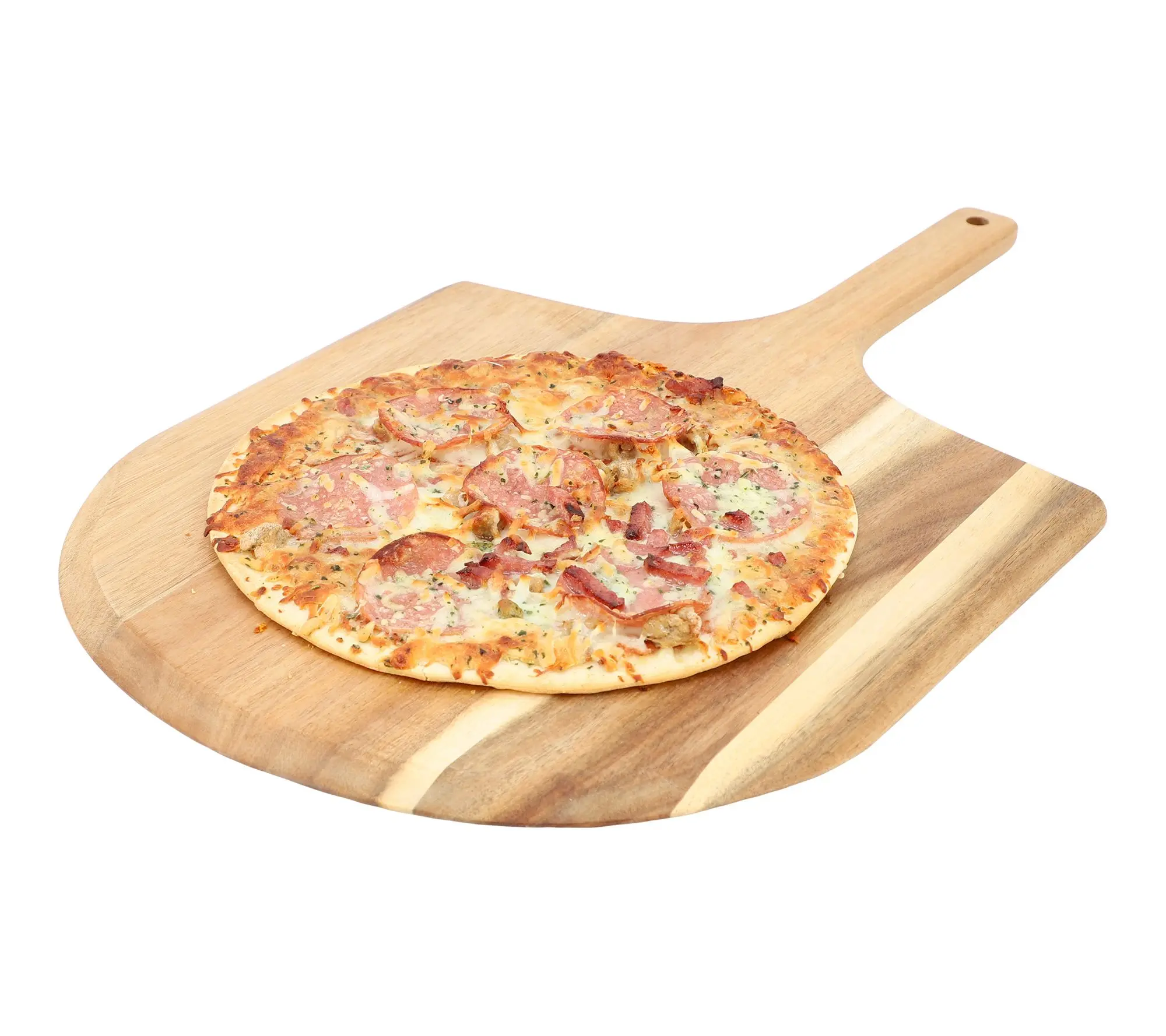 MegaChef 14.6 Inch Acacia Wood Pizza Peel and Serving Board MegaChef 14.6 Inch Acacia Wood Pizza Peel and Serving Board