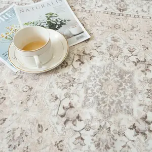 2x6 Hallway Washable Runner Rug : Vintage Soft Kitchen Laundry Runner with Non Slip Backing Farmhouse Entryway Living Room Floor Mat Stain Resistant Carpet for Bedroom Bathroom Distressed Beside Rug