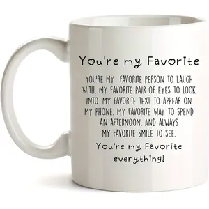 [I Love You Coffee Mug] 11 Oz I Love You Boyfriend Coffee Mug - Black Handle, Sentimental Gifts for Him Her