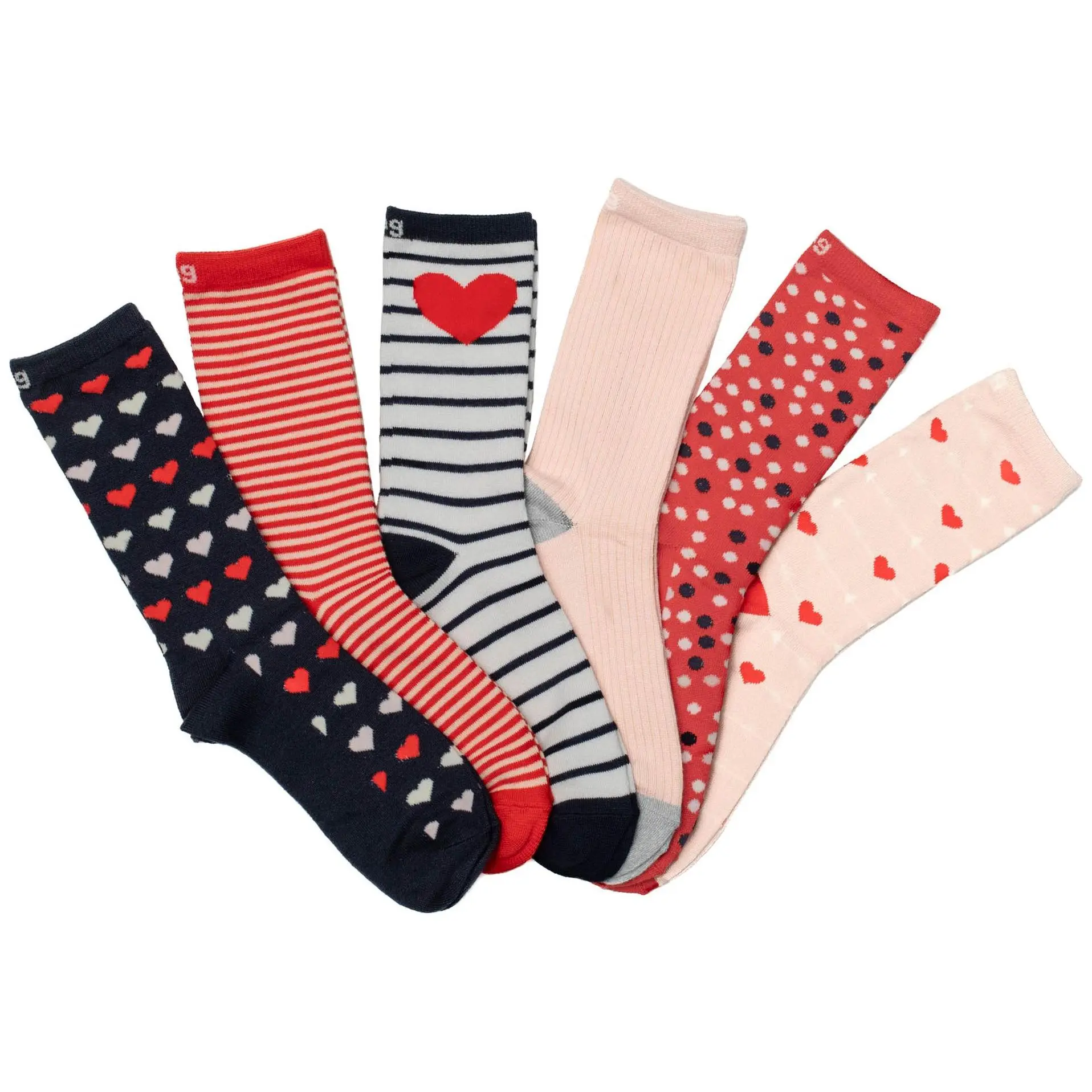 Lug Set of 6 Crew Socks - Trotter