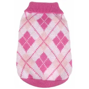 Pet Life LLC  Argyle Style Ribbed Fashion Pet Sweater