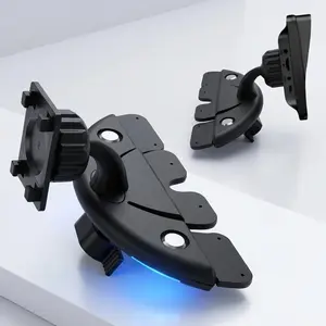 CD Slot Mount for CarPlay Screen – 360° Rotatable Universal CD Mount with Triangle Stabilizing Support for CarPlay Screens, Dashcam & GPS