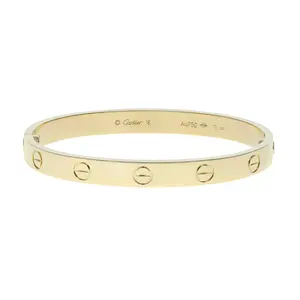 Pre-owned Cartier Love Bangle Bracelet Size 16