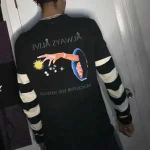 ALWAYS ALIVE Shirts : Small To X-large Menswear Top Man Tshirt Streetwear Bestie Midi Round Neck Baggy Casual Crewneck short Sleeve
