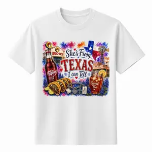 She's from Texas I can tell Shirt, Fashion Cotton, Full Size, Full Colors, For Women
