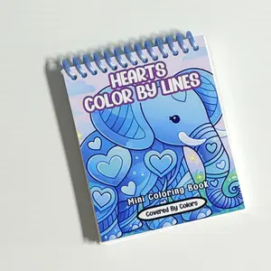 Hearts Color By Lines Mini Book