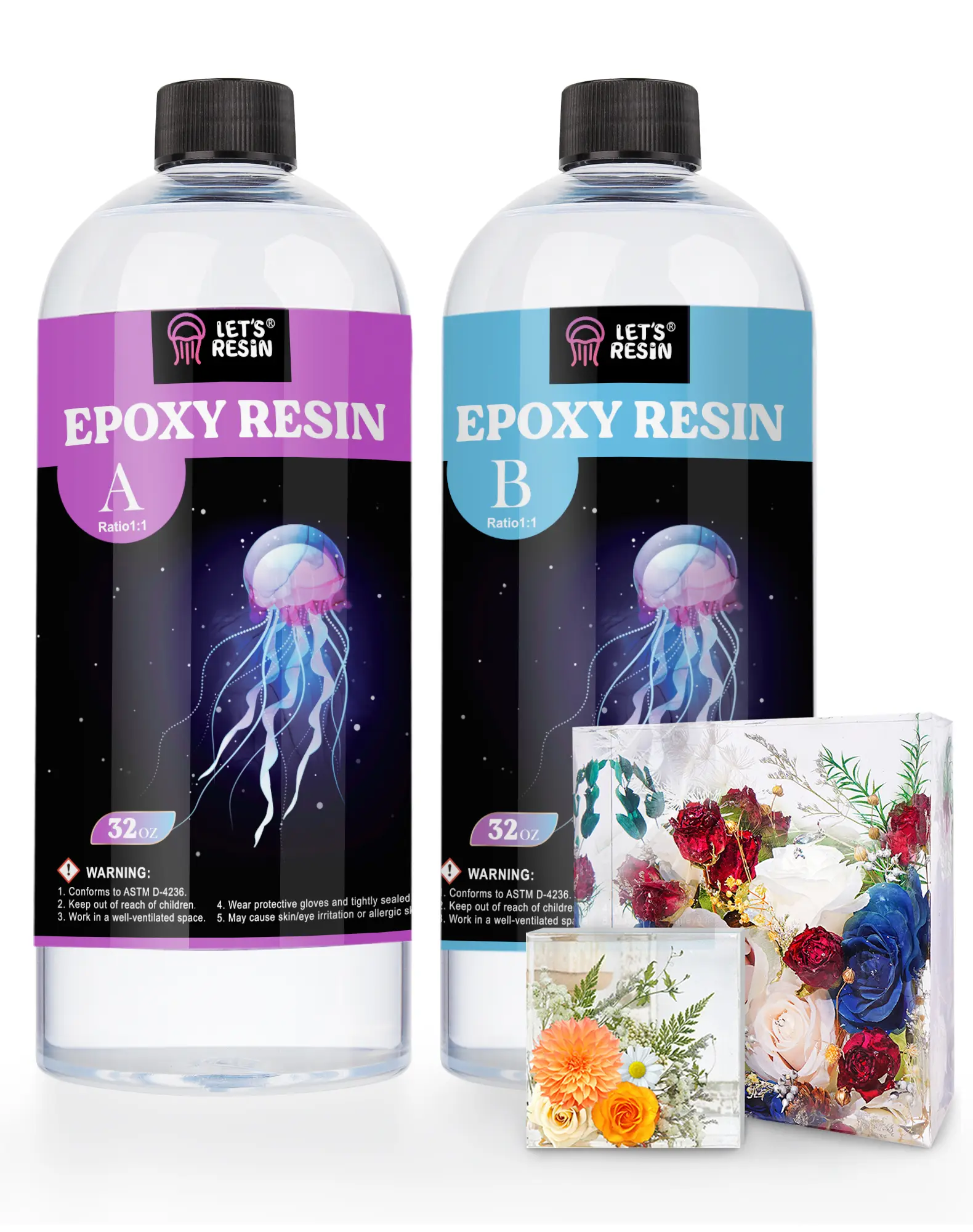 64oz Casting Epoxy Resin,Bubble Free & Crystal Clear Epoxy Resin Kit for Jewelry Making, Crafts, Tumbler, Art, DIY Gift Crafts - LET'S RESIN 64oz Casting Epoxy Resin,Bubble Free & Crystal Clear Epoxy Resin Kit for Jewelry Making, Crafts, Tumbler, Art, DIY Gift Crafts - LET'S RESIN