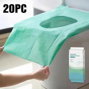 Toilet Seat Covers Disposable, Travel Size Waterproof Disposable Toilet Seat Covers for Home Bathroom,Hotel,Public Restrooms, Airplane, Camping, Bathroom Accessories, Adults and Kids Room Accessories(20PC)