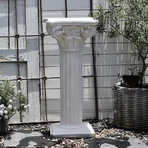 Retro style roman columns garden decor for the Base ofPlanters & Pots Outdoor Lighting with Foam Packing safe Deliver, Survives Winter, easy move.