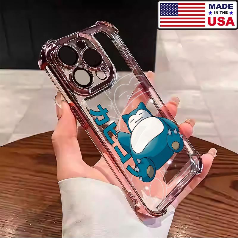 Snorlax Cute Anime Aesthetic Design Pattern Casing For iPhone 17 16 15 14 13 12 Samsung 22 23 24 25 Plus Pro Max Ultra Soft Silicon TPU Shockproof Protector Vintage Unique Fashion Mobile Phone Case