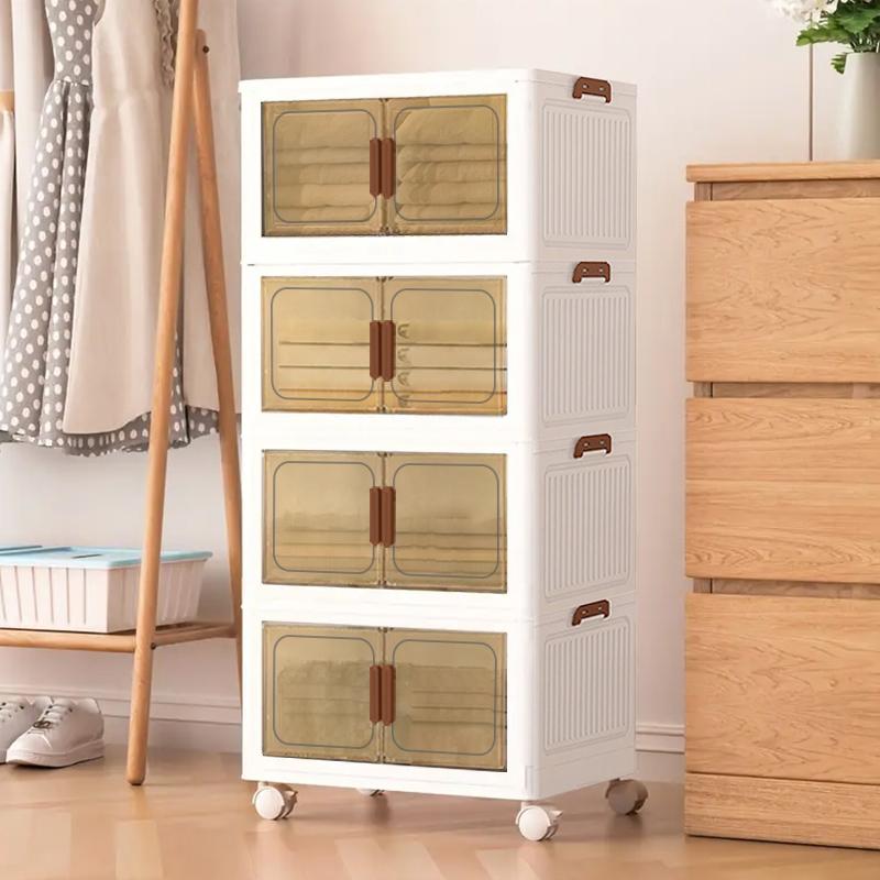 50cm-2/3/4/5 layers Foldable Storage Bin - Large Capacity, Stackable Organizer for Clothes, Toys, Books & More - Easy Setup, No Assembly Required - For Home Organization - Suitable for Bedroom & Living Room - Great Gift for Housewarming