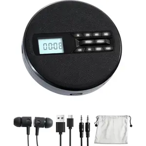CD Player Portable with Speakers - Rechargeable Personal CD Player for  and , Small Fabric  Player with Backlit Display, Anti-Skip, AUX/USB Port - Ideal for Audiobooks & Gifts