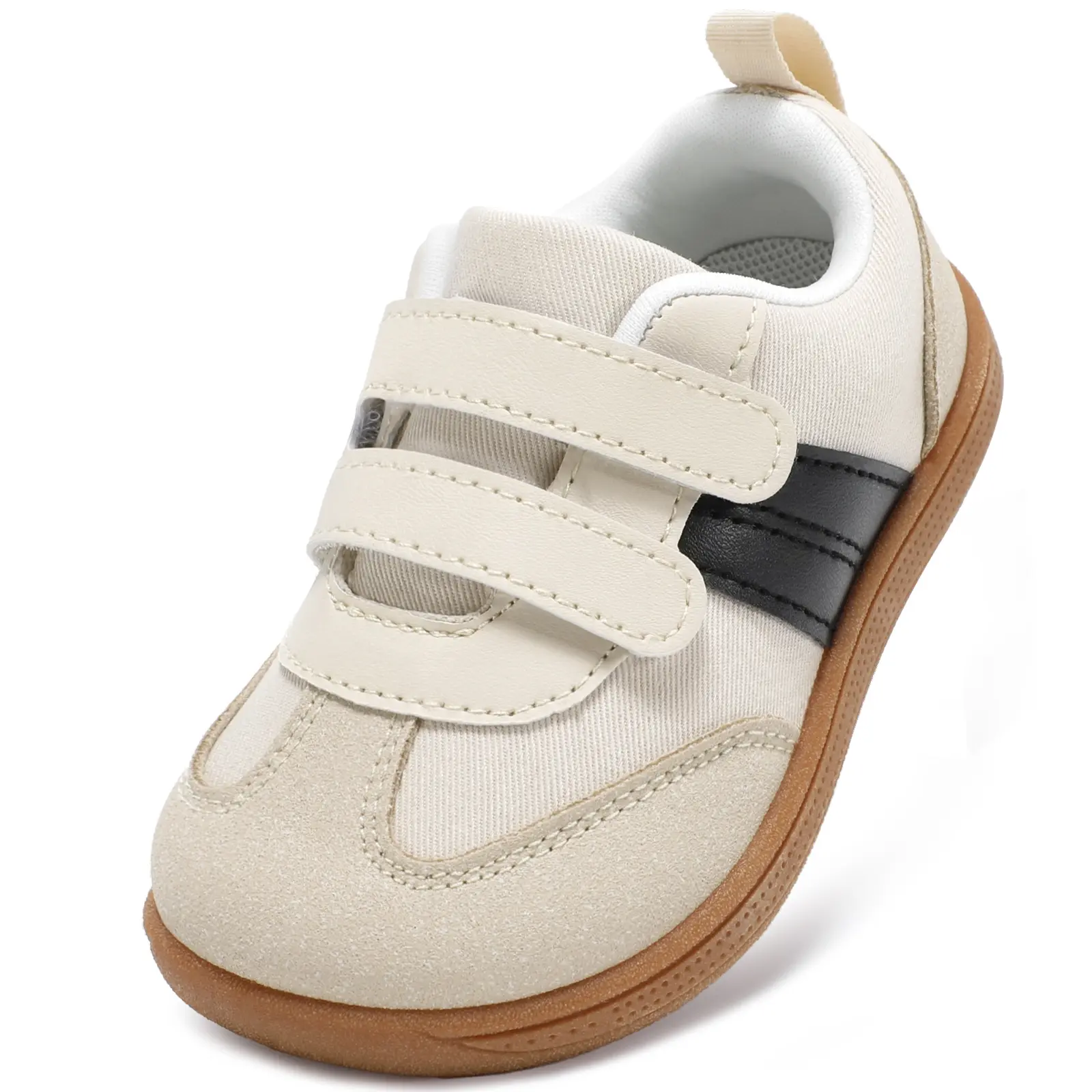 STQ KIDS Toddler Wide Toe Box First-Walking Shoes | Non-Slip Sole, Breathable Upper, Zero-Drop Barefoot Feel, Hook-and-Loop Design | Supports Healthy Foot Development