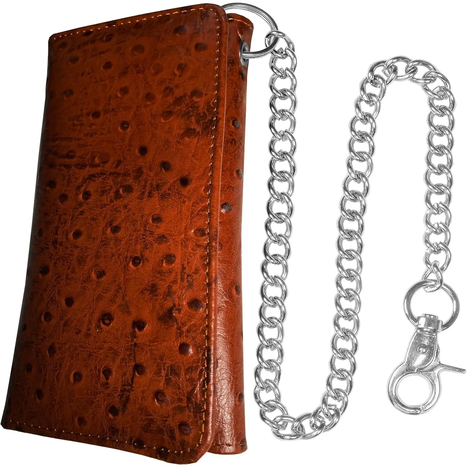 Chain Wallet for Men -   , Long Trifold RFID Blocking, Credit Card  Organizer - Men's Trucker Biker Metal Chain Wallets