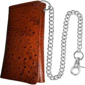 Chain Wallet for Men -   , Long Trifold RFID Blocking, Credit Card  Organizer - Men's Trucker Biker Metal Chain Wallets