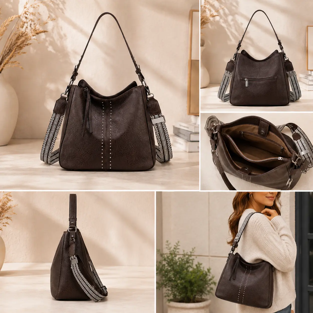 Montana West Hobo Purse with Guitar Strap