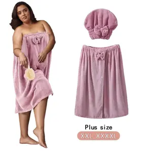 Bath Skirt & Shower Cap Set, 2 Counts/set Soft Comfortable Bath Skirt & Shower Cap, Bathroom Towel Set, Essential Bath Accessories for Home and Travel