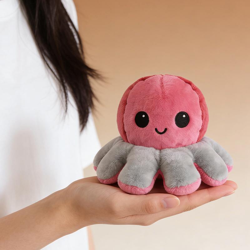 Octopus doll, randomly colored, for children, plush toy