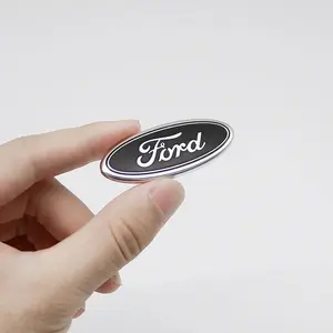 for Ford 3D ABS Carbon fiber Car Steering Wheel Badge Logo Ford Focus 2 3 4 MK2 MK3 MK4 ST F150 Mondeo Fiesta Fusion Ranger Mustang sticker Interior Decoration Auto Accessories Car Stickers, Sticker for cars Decals