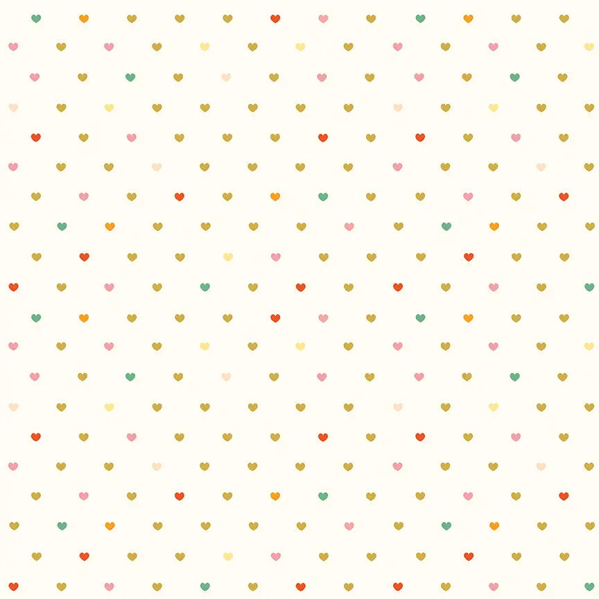 Fabric Riley Blake Cream Hearts Serendipity 2 Designer Flannel by the Quarter Yard F17513-CREAM