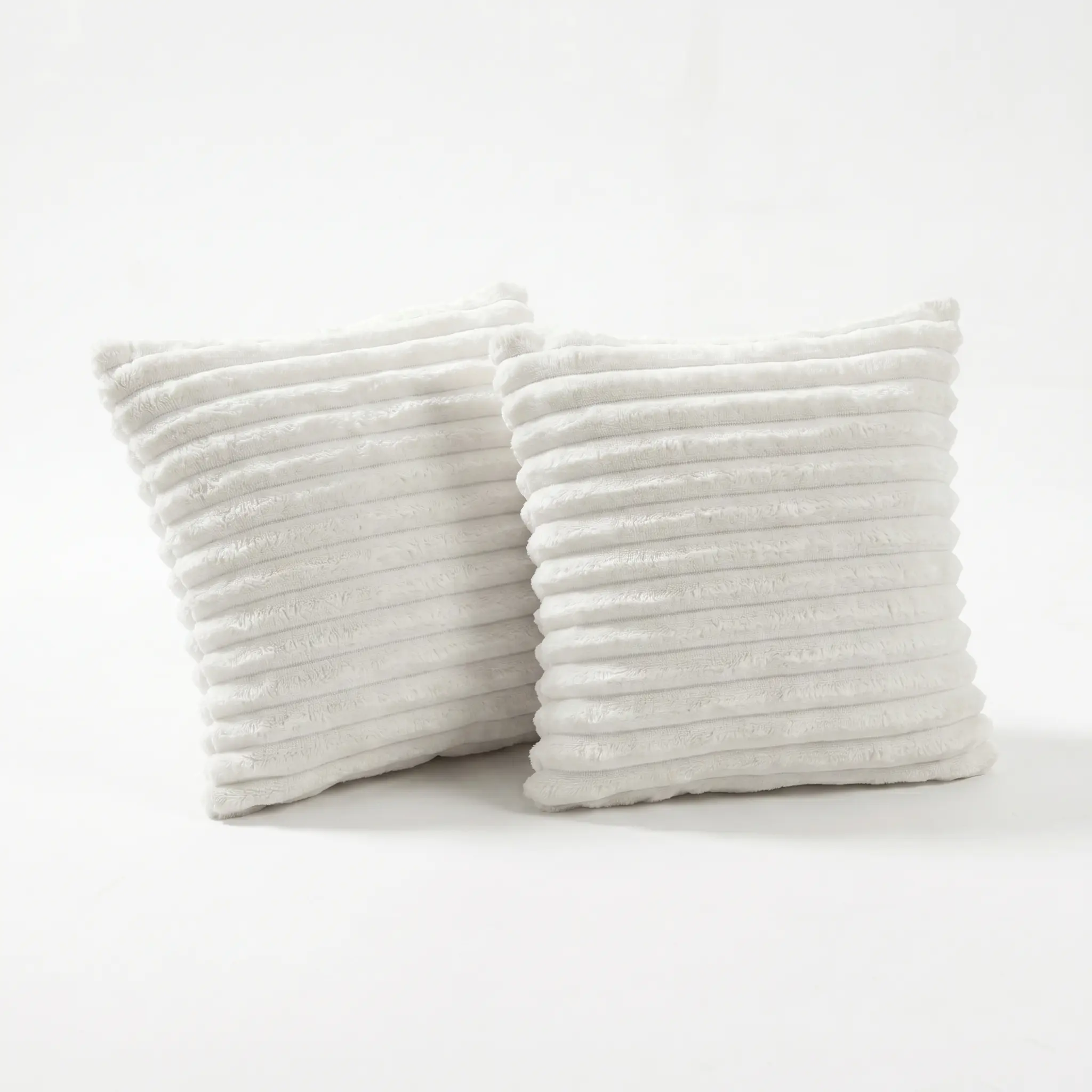 Orienflex square corduroy throw pillow, paired with a modular cloud sofa; matches the sofa color scheme; fully padded for living room and bedroom use; suitable for: living room sofa sets and bedroom bedding.