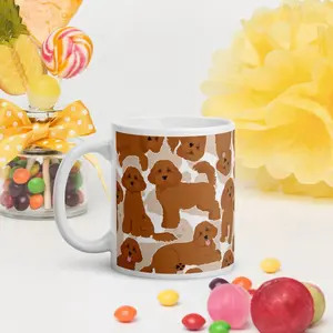 Cavapoo Coffee Mug, Cute Red Cavapoo Gift, Cavoodle Dog Lover, Cavapoo Mom Cavapoo Dad, Doodle Poodle Mix Cross, Dog Lover Gift For Her, Him